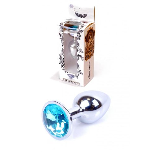 Anal Plug Jawellery Silver PLUG Light Blue 64-00014