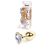 Anal Plug Jawellery Gold Heart PLUG Clear 64-00039
