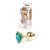 Anal Plug Jawellery Gold Heart PLUG Green 64-00042