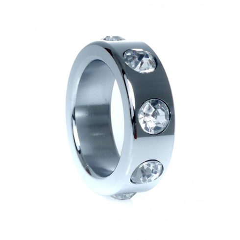 Metal Cock Ring with Cristal Diamonds Small 64-00117