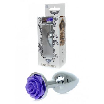 Jewellery Silver PLUG ROSE- Purple ~ 64-00123