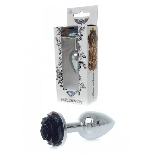Jewellery Silver PLUG ROSE- Black ~ 64-00124