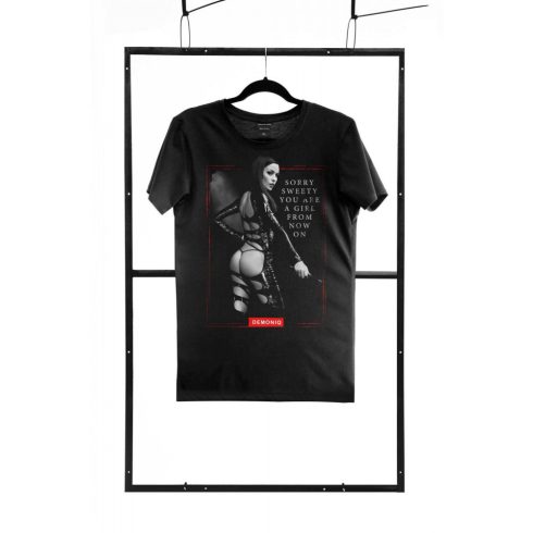 T-shirt men black L regular ~ 66-TSHRB006L