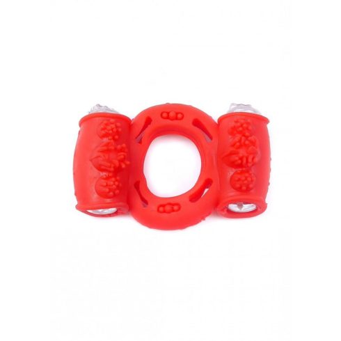Vibrating CockRing Double Red 67-00036