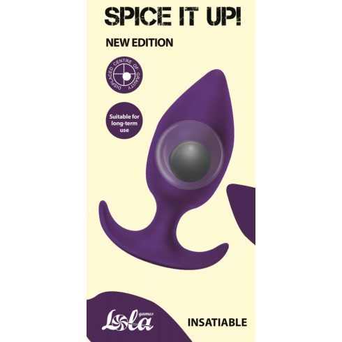 Anal plug with a misplaced centre of gravity Spice it up Insatiable Ultraviolet 8011-04lola