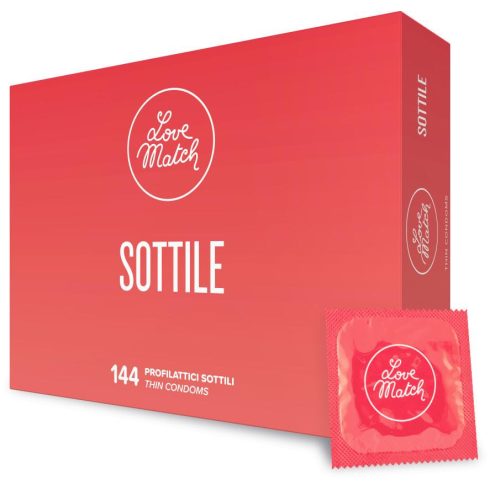 Love Match Sottile ultra thin latex condoms 144pcs pack 8252J