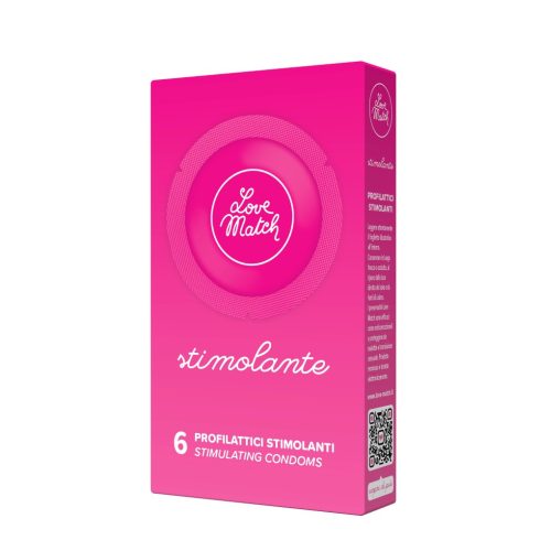 Love Match Stimolante with extra stimulation latex condoms 6 pack