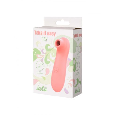 Rechargeable Clitoral Stimulator Take It Easy Fay Peach 9023-03lola
