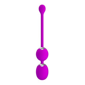   Kegel Balls Vibro PRETTY LOVE WERNER 12 function USB Silicone purple BI-014548