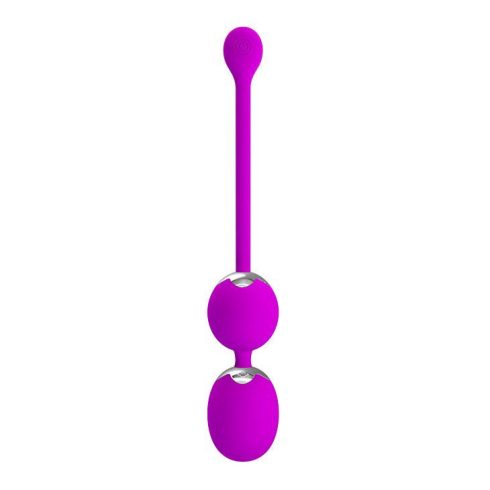 Kegel Balls Vibro PRETTY LOVE WERNER 12 function USB Silicone purple BI-014548