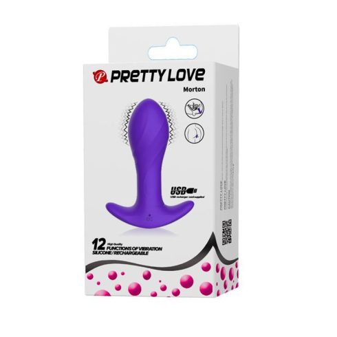 PRETTY LOVE - MORTON Anal Plug Massager 12 Functions USB BI-040067-1