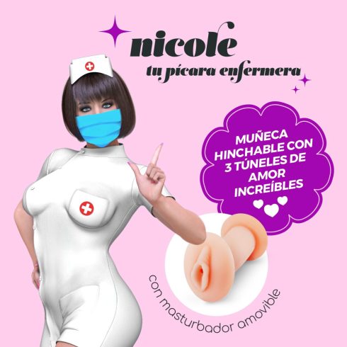 CRUSHIOUS NICOLE LA ENFERMERA INFLATABLE DOLL WITH STROKER CRU10159