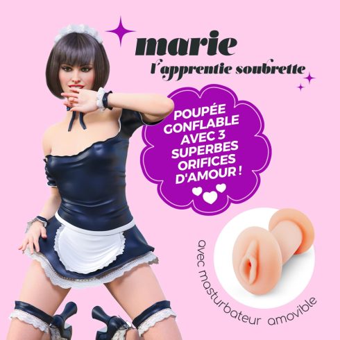 CRUSHIOUS MARIE L'APPRENTIE SOUBRETTE INFLATABLE DOLL WITH STROKER CRU10168