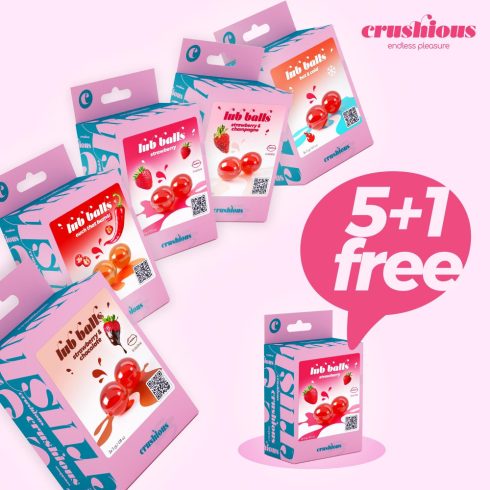 5 + 1 ASSORTED LUB BALLS CRUSHIOUS WITH FREE STRAWBERRY FLAVOURED PACKAGE CRP10174