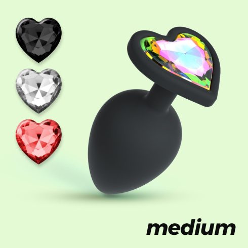 CRUSHIOUS CUORE REGULAR ANAL PLUG WITH 4 INTERCHANGEABLE JEWELS CRU10282