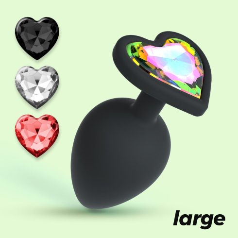 CRUSHIOUS CUORE LARGE ANAL PLUG WITH 4 INTERCHANGEABLE JEWELS CRU10283